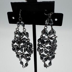 Chico's Dazzling Black Cluster Earrings
